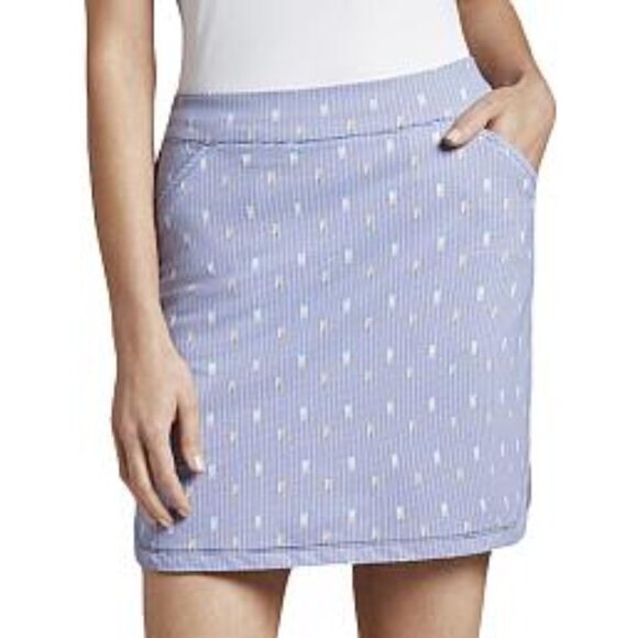 NWT Peter Millar Women's Performance Alice Petal Hem Dominoes Golf Skort - Picture 1 of 4